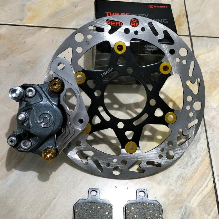 paketan rem depan 220mm komplit 2piston Mio sporty lama Mio lama