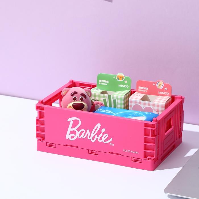 Miniso Barbie Box Organizer Kotak Penyimpanan Kotak Penyimpanan