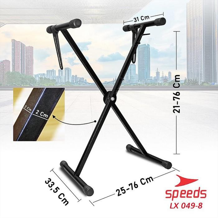 SPEEDS Stand Keyboard Double Model Silang Semua Piano 049-8