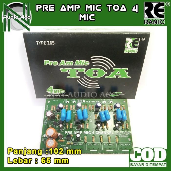 (Allthebest) Kit Pre Amp Mic Toa 4 Channel