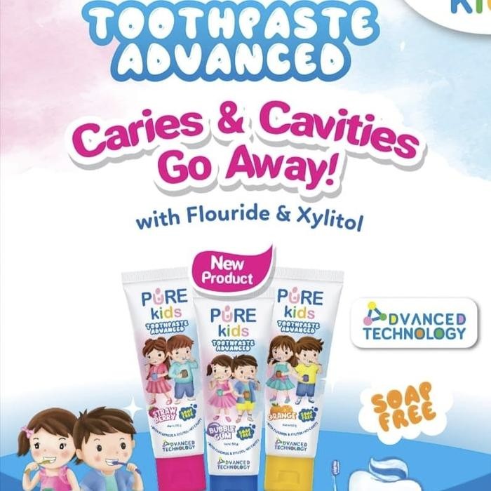 Pure Kids Pure Baby Toothpaste Advanced 50gr With Fluoride & Xylitol
