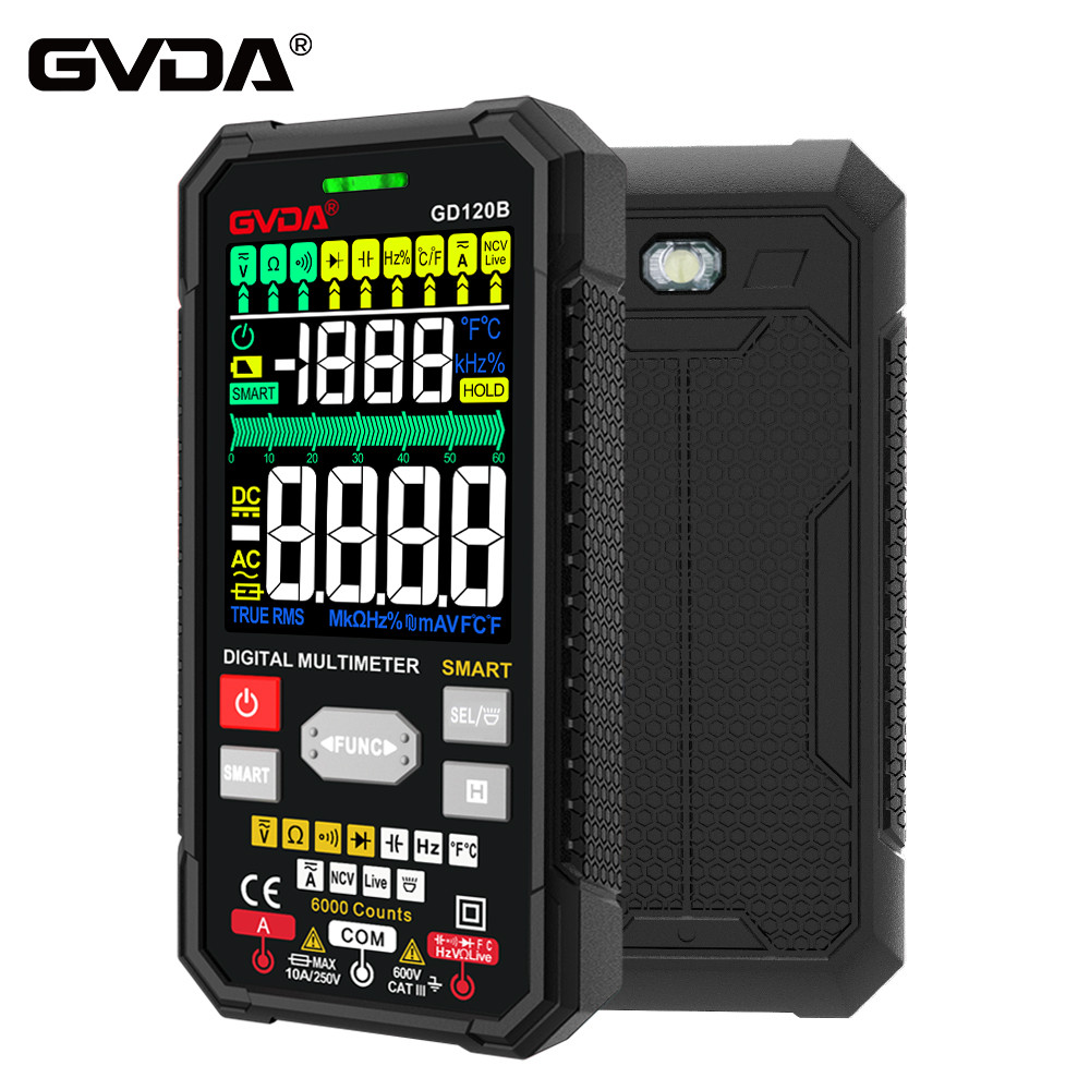 GVDA Smart Multimeter Auto Range True RMS NCV DC AC Voltage Tester