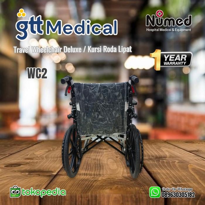 KURSI RODA LIPAT TRAVELLING VELG RACING GTT-WC2 / KURSI RODA TRAVEL DELUXE GTT WC2