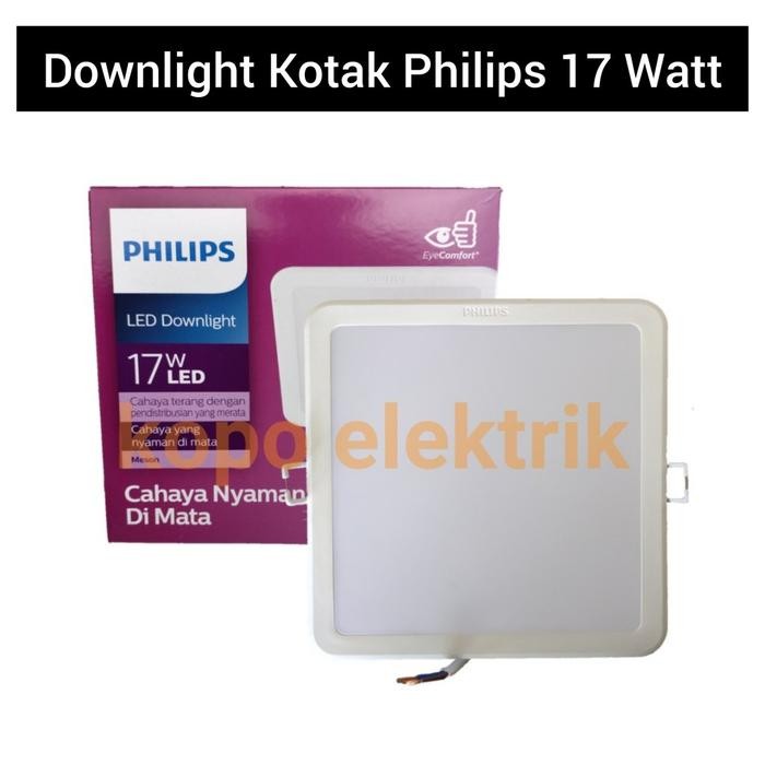 (Expert) Lampu Led Downlight Philips 17 Watt Kotak Meson 17w