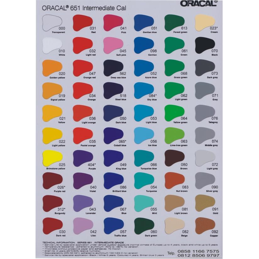 STICKER ORACAL 651 GLOSS 562 DEEP SEA BLUE