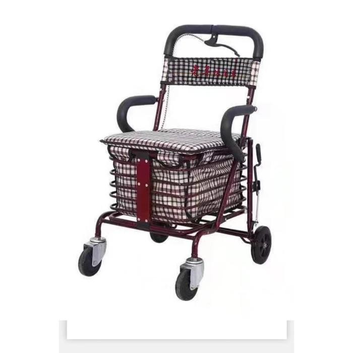 FURNIBEST WALKER RODA LANSIA TROLI DUDUK KURSI RODA TROLI LANSIA ALAT BANTU JALAN LANSIA