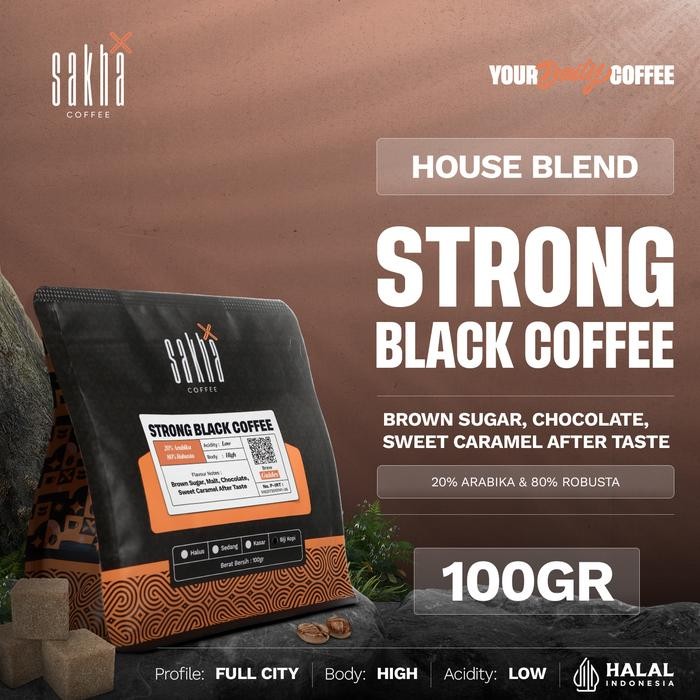 

Kopi Espresso Blend Strong Black Coffee Bean Kopdar 100gr Biji Bubuk