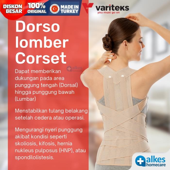 PENEGAK PUNGGUNG - VARITEKS DORSOLOMBER CORSET( POSTURE CORRECTOR) 130