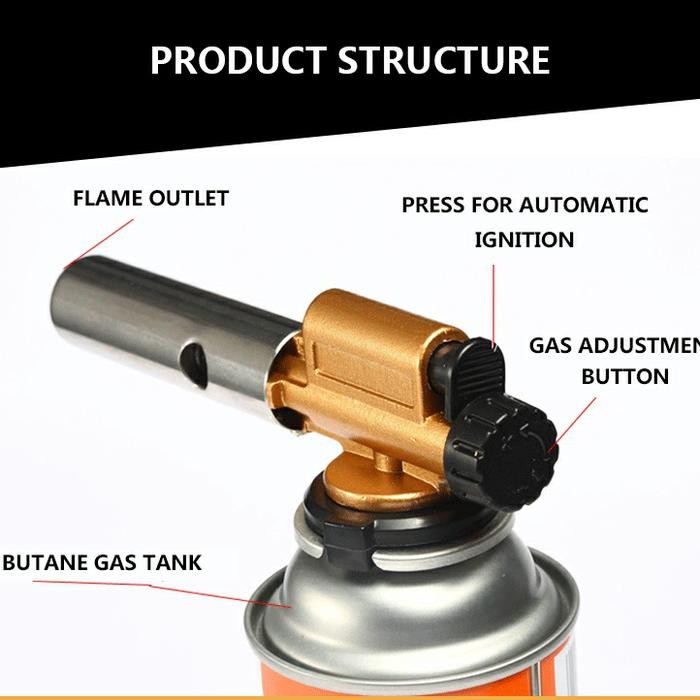 PORTABLE TORCH FLAME GUN JET /ALAT LAS/ALAT BAKAR BBQ + GAS HI-COOK