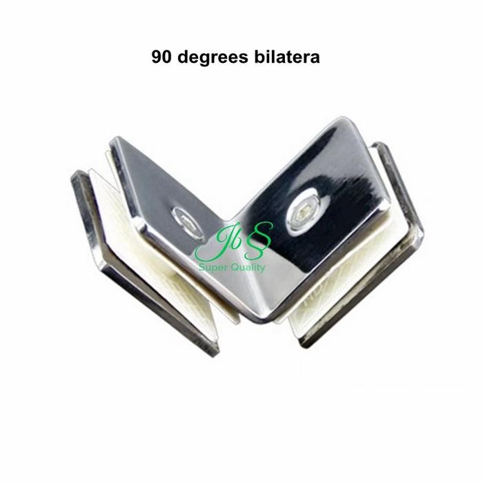 PENJEPIT KACA SUDUT/SIKU STAINLESS (GLASCLIP) SUS 304