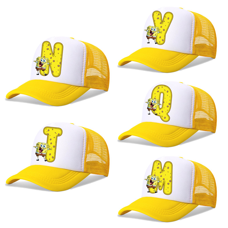 Spongebob Squarepants Baseball Cap Cartoon Anime Popular Letters Print Kids Hat Summer Athleisure