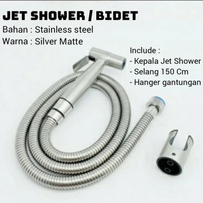 Jet shower closet stainless dof, shower closet full stainless anti karat