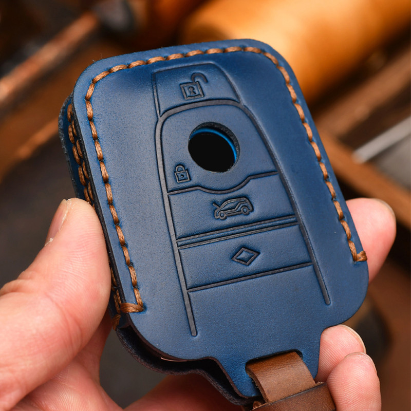 Real Leather Car Key Case Cover for BMW I3 I8 Series Car Styling
