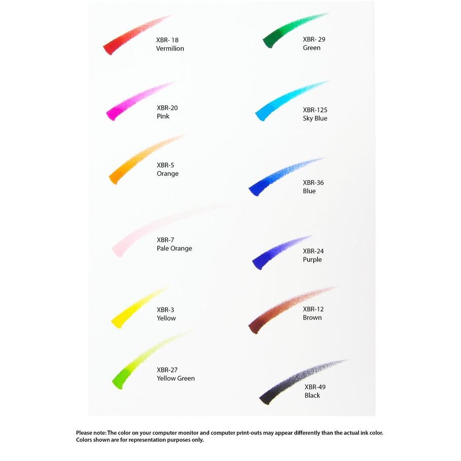 

sakura koi coloring brush pen - 12 color set / rainbow color kode 831