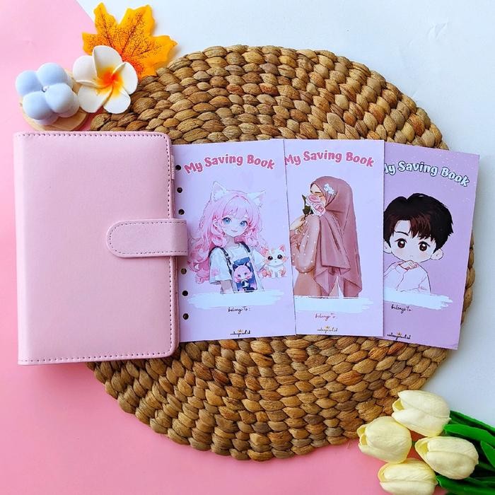 

[5 Ziplock] A6 Binder Nabung Kulit Polos Kode 20