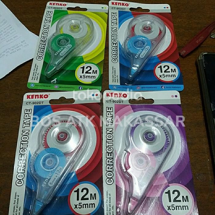 

[box isi 12] correction tape kenko ct-902dt 12m x 5mm kode 840