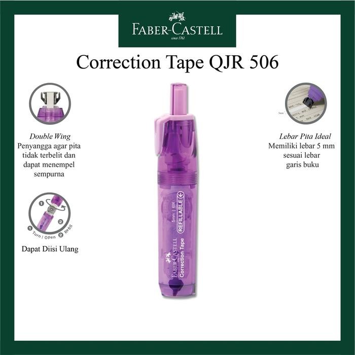 

correction tape faber castell qjr-506 - free refill qjr506 kode 1136