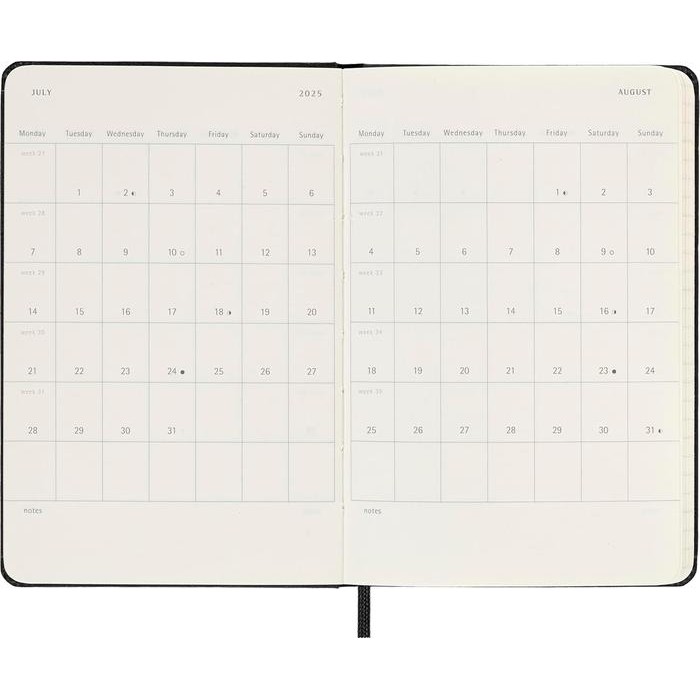 

Plain Moleskine Weekly 2025 Diary / Agenda / Journal - Pocket Size