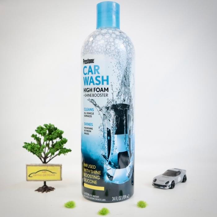 Prestone Car Wash High Foam + Shine Booster 709ml Shampoo Sampo Sabun Cuci Mobil Motor Sepeda Cairan