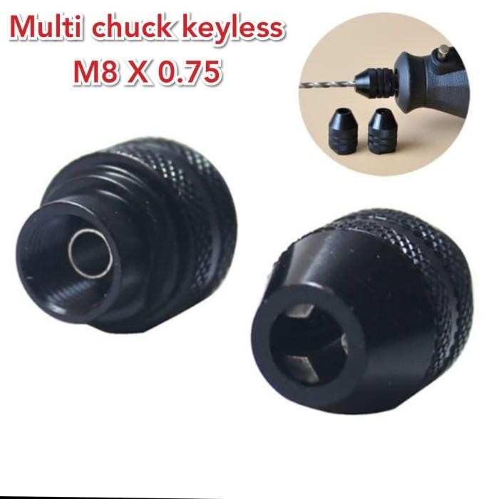 Expert multi chuck keyless M8 kepala bor mini grinder adaptor dremel