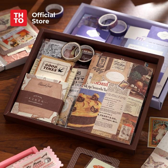 

Notebook Thto Set Notebook Creative Simple Gift Hadiah Souvernir Retro Handbook A6 Set Vintage