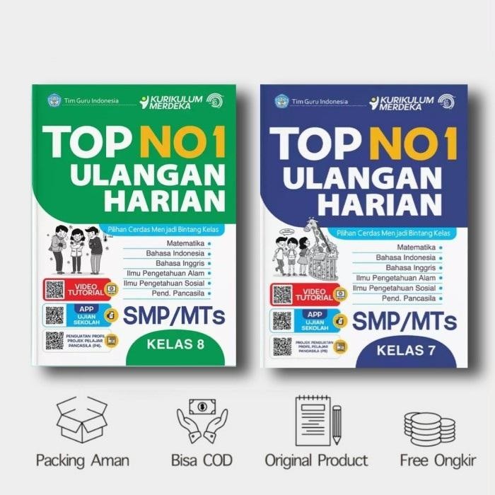

Ready Buku Top No. 1 Ulangan Harian SMP/MTS Kelas 7 Dan 8 Kurikulum Merdeka
