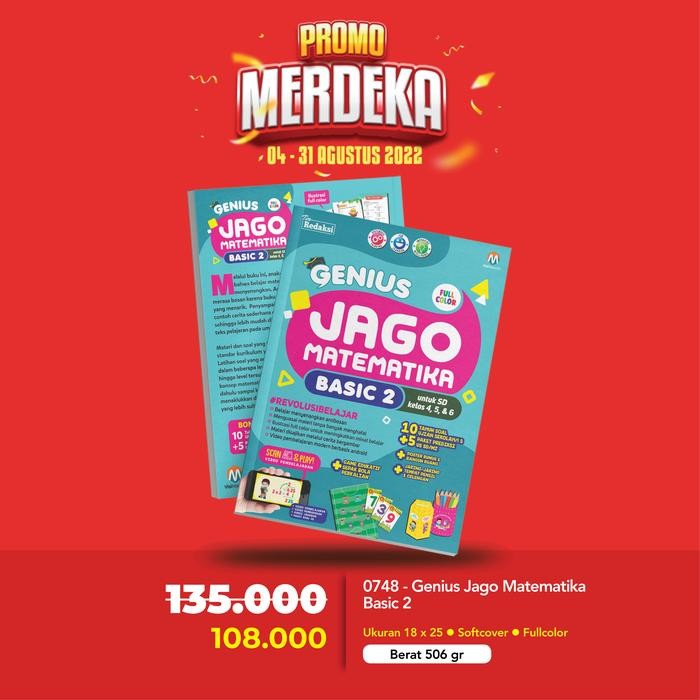 

Ready Hot sale!! Buku Genius Jago Matematika Basic 2