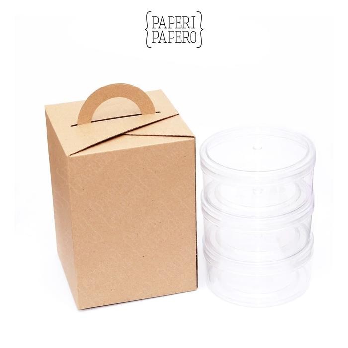 TERBARU.. PADLOCK BOX - BOKS HANDEL UNTUK KUE KERING ISI 3 TOPLES 500 GR