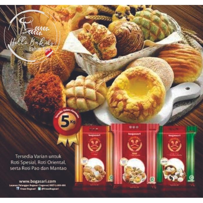 (Allthebest) CAKRA KEMBAR EMAS ROTI 5KG/ CAKRA KEMBAR EMAS / TEPUNG ROTI / BOGASARI