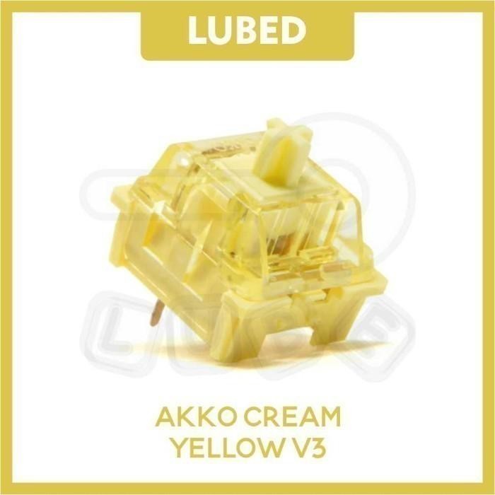 [Expert] BEST LUBED AKKO V3 Cream Yellow Switch Linear Mechanical Switch with