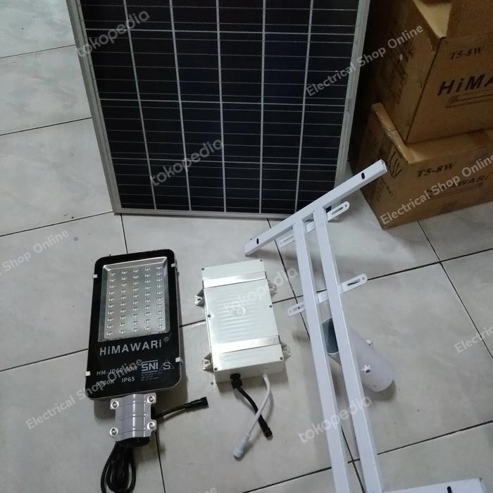 HOT SALE Himawari Lampu Jalan PJU LED Tenaga Surya 60 Watt Solar Cell Panel