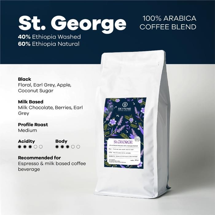 

BIJI KOPI ESPRESSO BLEND ST. GEORGE 100% ARABIKA PREMIUM SKY NINE 1 KG