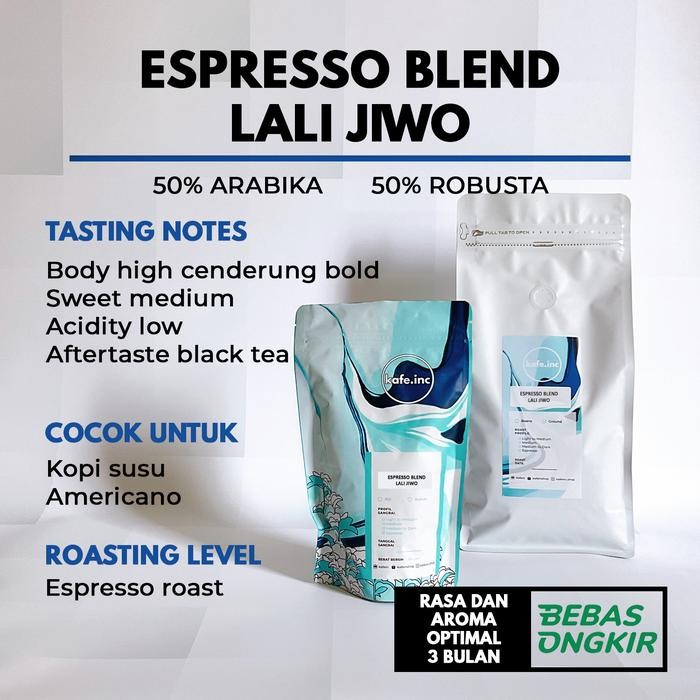 

(TEBET) KOPI ESPRESSO BLEND LALI JIWO KAFEIN (SAMEDAY)