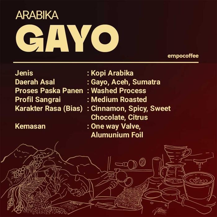 

KOPI ARABIKA ACEH GAYO SUMATRA ARABICA COFFEE BEAN COFFE BEANS 100 GR