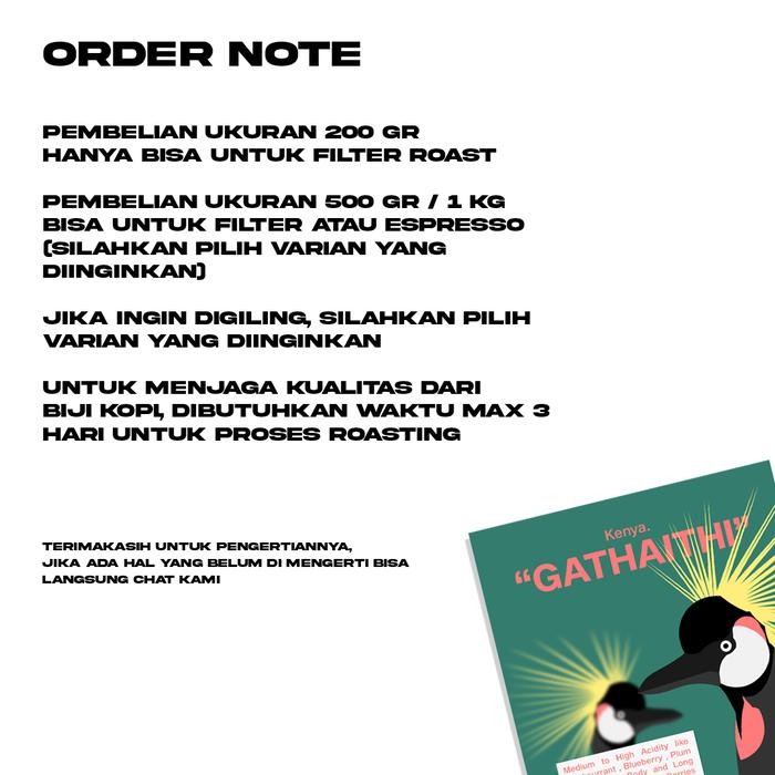 

BIJI KOPI MANUAL BREW ARABIKA - KENYA GATHAITHI - 200 GR