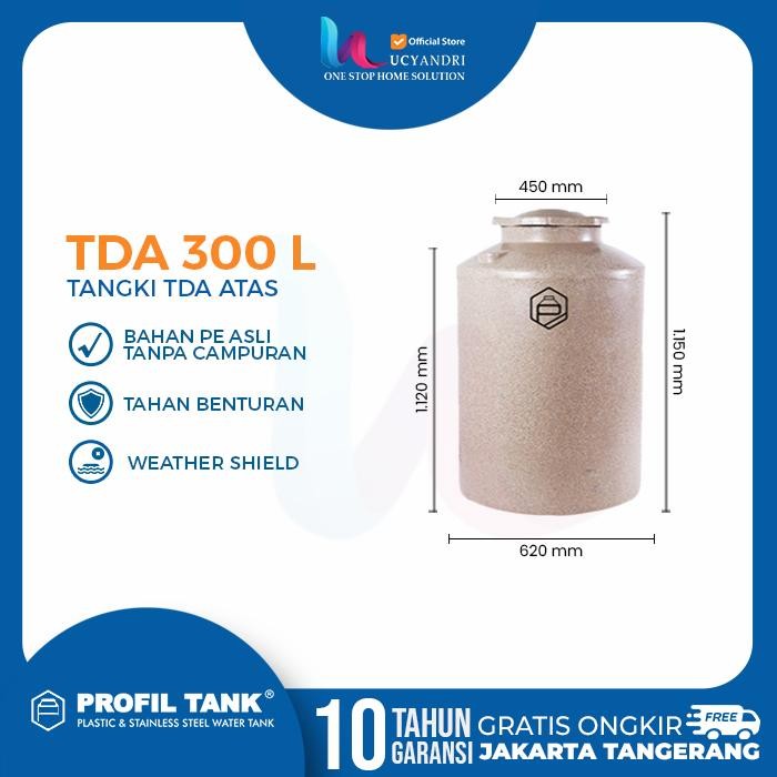 Terlaris Tangki Air Plastik Profil Tank 300 Liter Tda