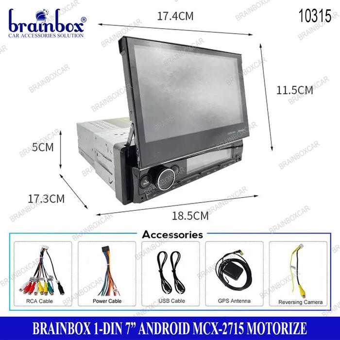 Terlaris Brainbox Car Headunit Android Mcx-2715 Single Din 1-Din 7 Inch Tape