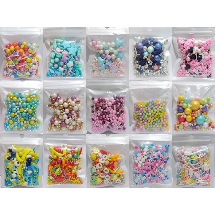 

FREShBgt- Sprinkle Spikel Trimit Aneka Bentuk & Warna 20gr - Hiasan Kue Pearl #2