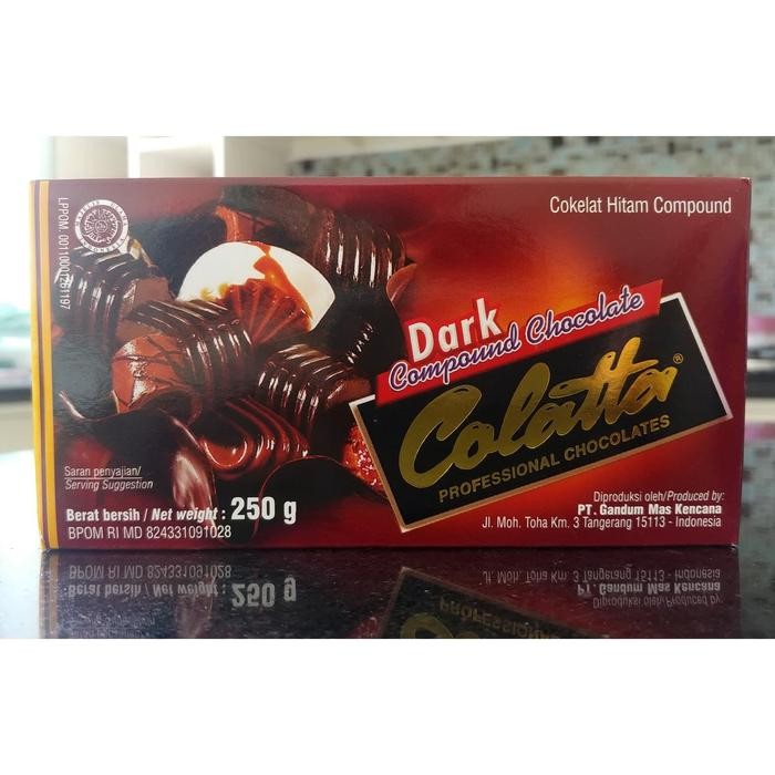 

FREShBgt- COLATTA DARK COMPOUND CHOCOLATE 250gr COKLAT BLOK DCC 250 gr
