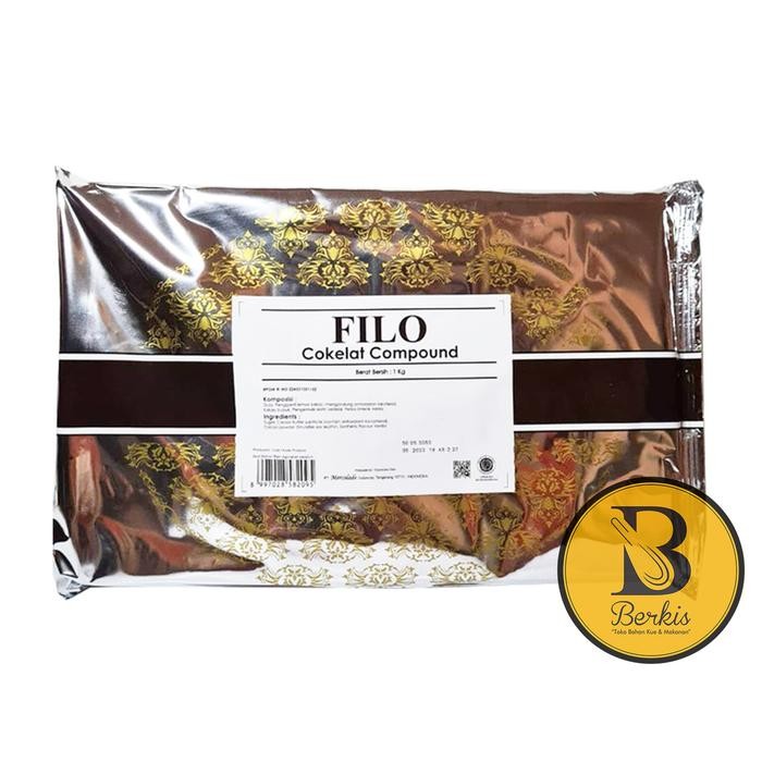 

FREShBgt- Filo Dark Chocolate Compound 1 Kg / Cokelat Blok Masak