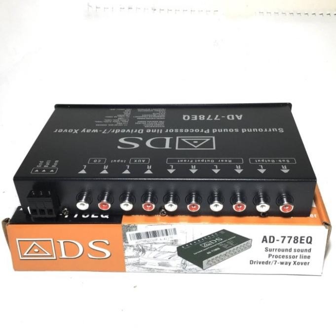 Paling Berkualitas Parametrik Equalizer Ads Ad-778Eq 7Way Sorround Sound Processor