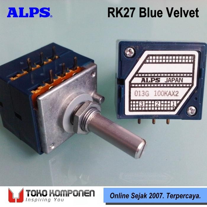 Alps Rk27 Blue Velvet 10K 20K 50K 100K 250K Stereo Potentiometer