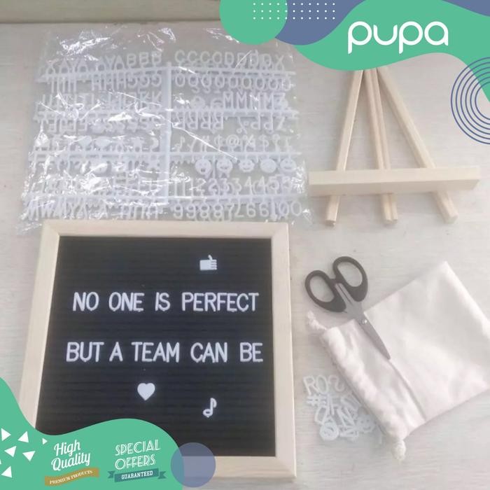 

Set Felt Letter Board Papan Nama Bayi Message Board Newborn Baby PUPA!