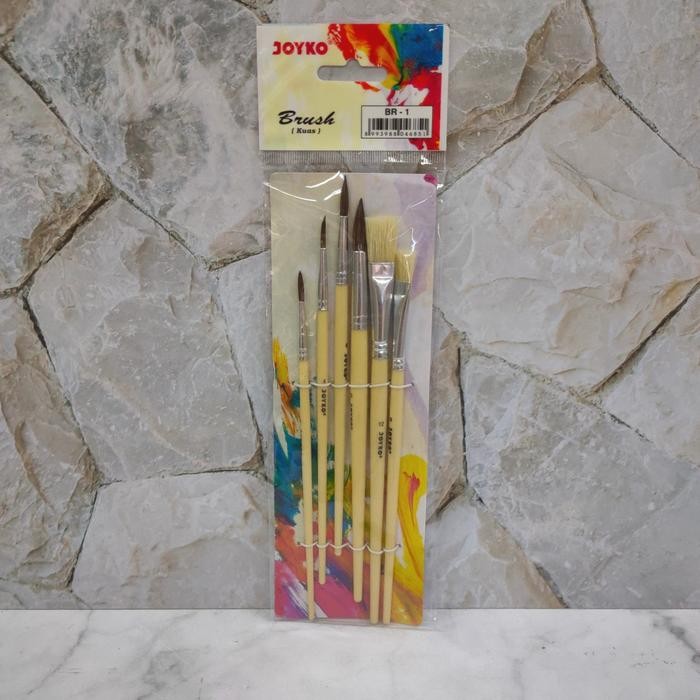 

Brush Set 6 BR1 / Kuas Lukis Set 6 / Kuas Cat Air Set 6