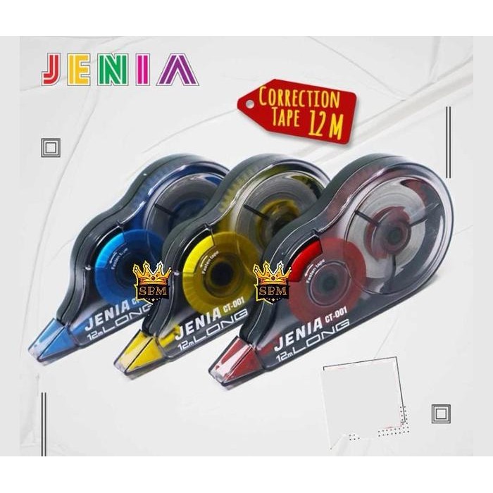 

PAKET 1 BOX ISI 12 ~ ATG ~ Tipe-X Kertas / Corection Tape Jenia 12M Kartun Lucu Tip X Tipex / Tipe X