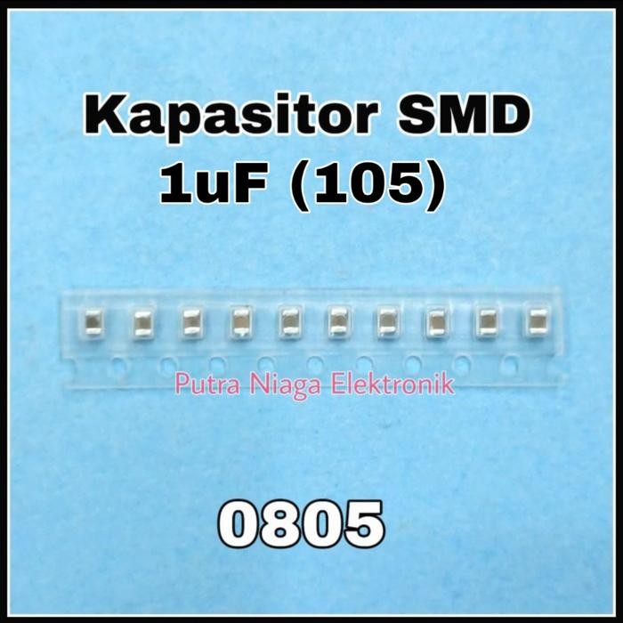 New.. Kapasitor Smd 0805 1Uf 50V Capacitor Non Polar 105
