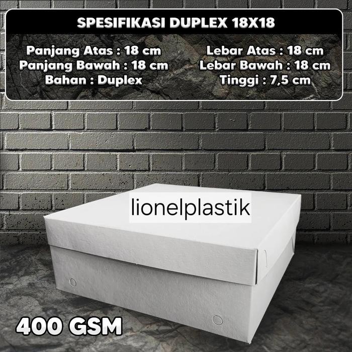 Dus Tps Polos Uk 18x18 / Dus Nasi Box Catering Isi 50pcs 400Gram