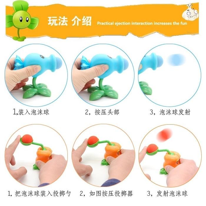 Mainan Ketapel Boneka Plants Vs Zombies 2 Bahan Plastik Action Figure