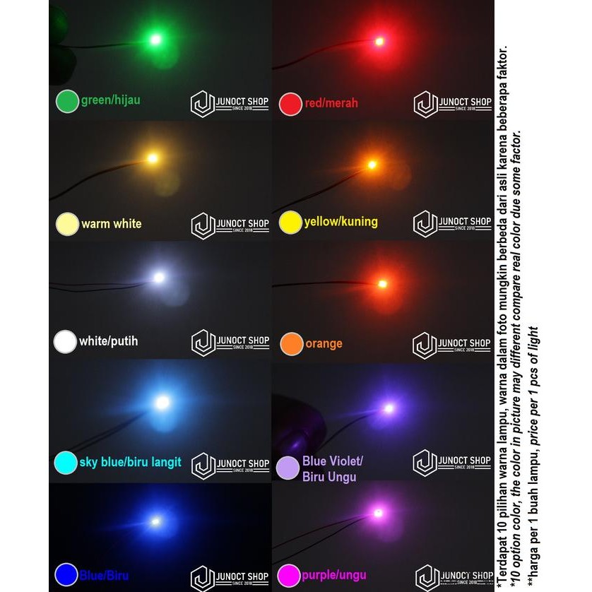 Lampu Led Kecil Dengan Kabel Size B - Maket Ama Miniatur Ases