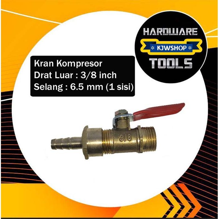 Stop Kran Keran 3/8 Dl Ball Valve Angin Kompresor Air Nepel Selang